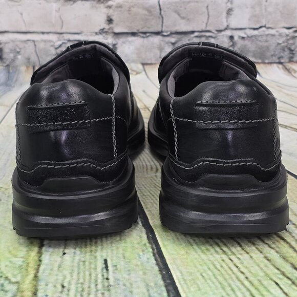 Clarks Gessler Step Loafers Men’s 11.5 Black Leather Slip-On Shoes Comfort - Picture 5 of 9